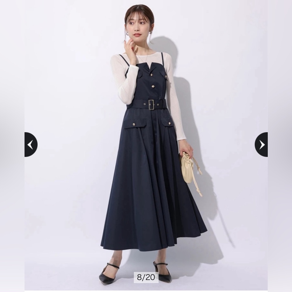 *Price Firm*Apuweiser-riche navy dress with white basic tee